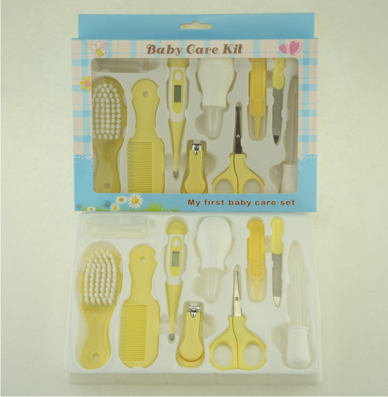 10-Piece Baby Care Kit – Thermometer, Nail Clippers, Nasal & Feeding Tools